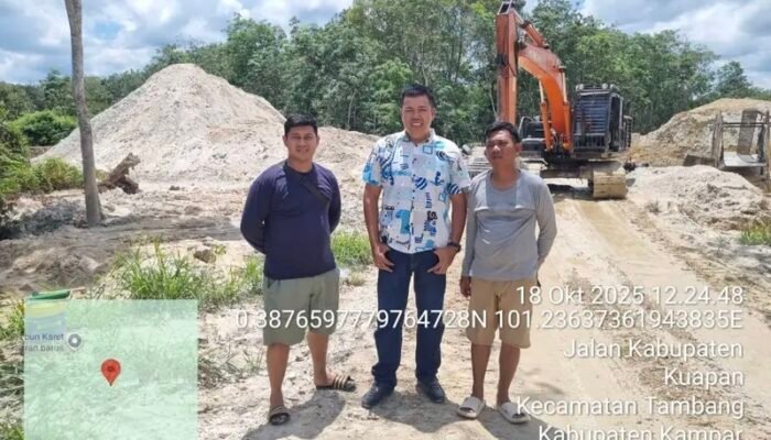 Cek Lapangan, Polsek Tambang Pastikan PT Desha Rafiqzy Tambang Miliki Izin Resmi